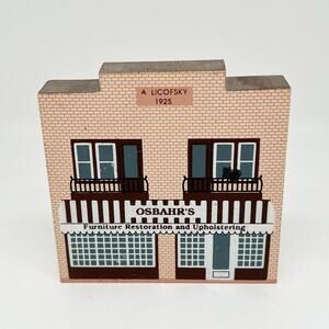 Vintage 1991 The Cat's Meow Osbahr's Upholstery Series IX Wooden Shelf Sitter